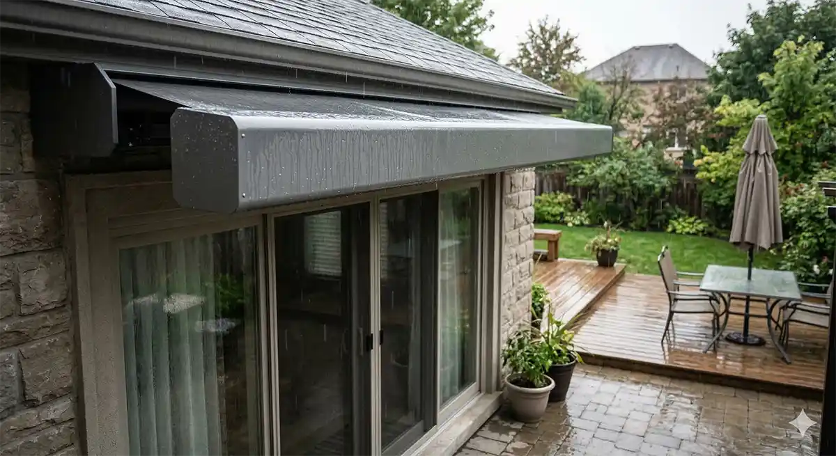 full cassete awning closed