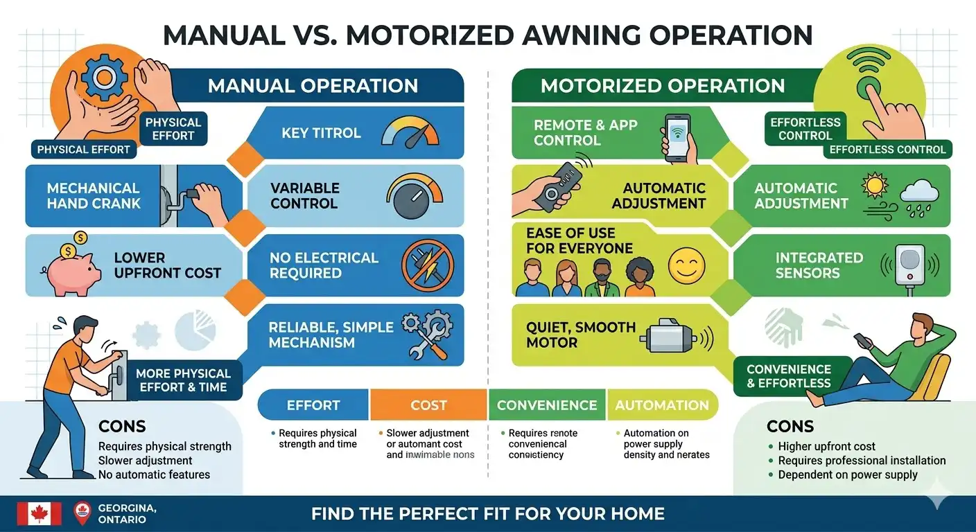 manual vc motorized awning