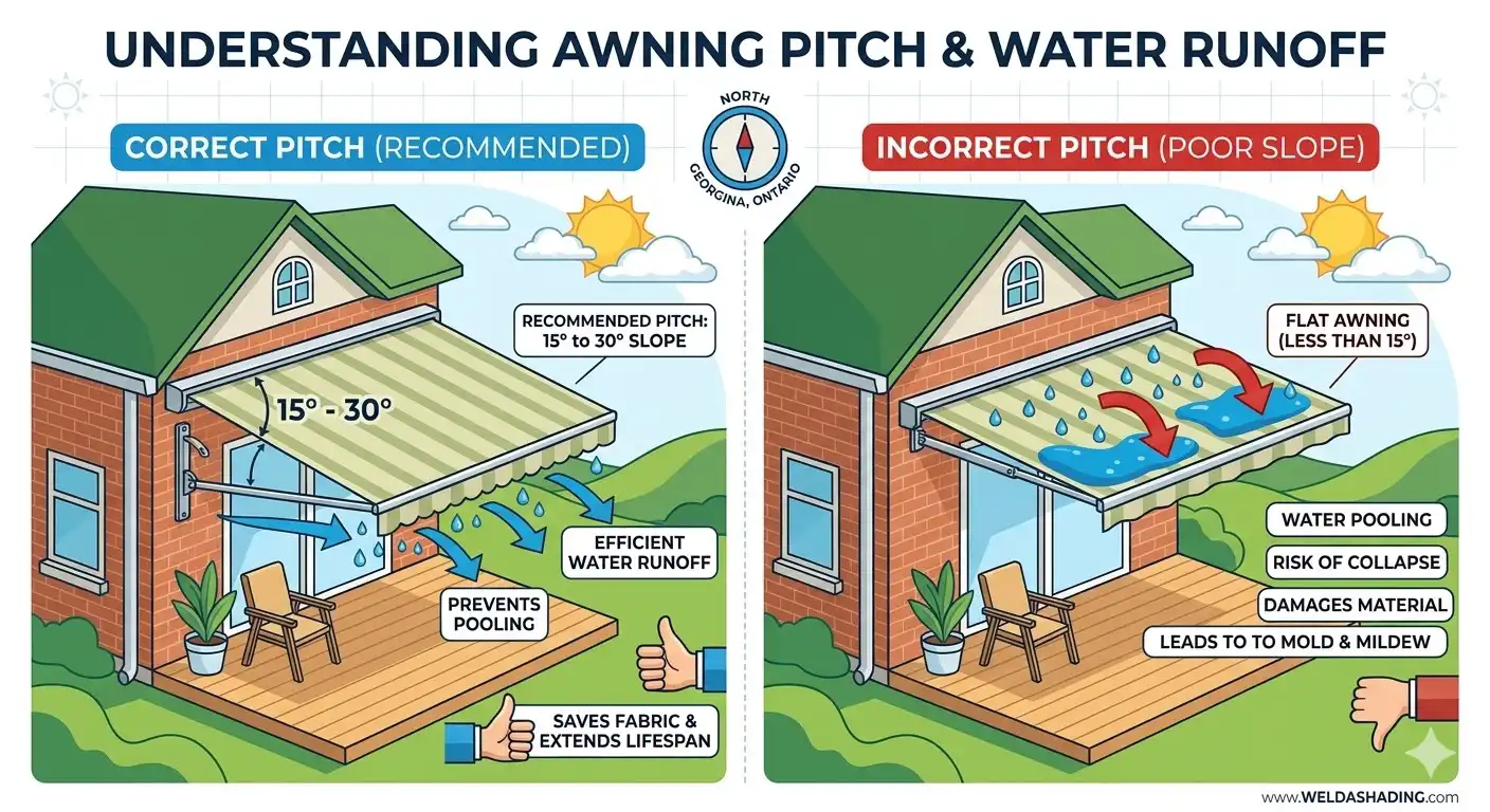 pinch 15 degree awning