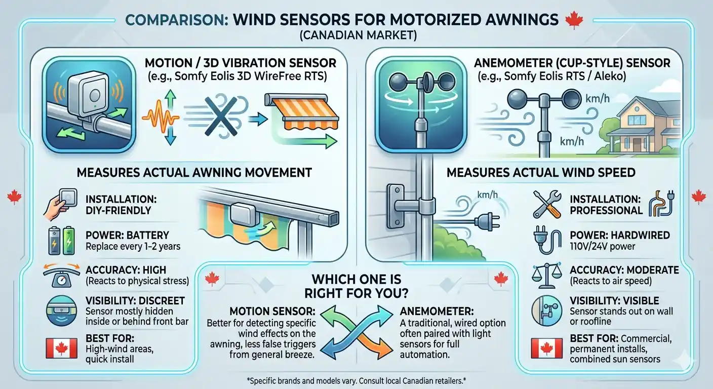 wind sensors for awning in Canada